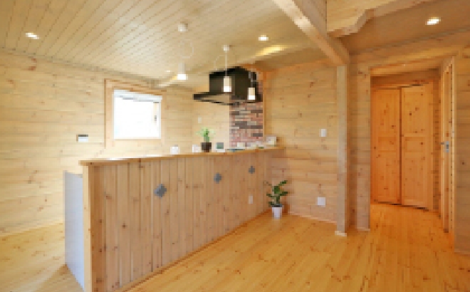 開放的なアイランドキッチン